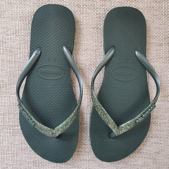 Havaianas Slim Sparkle II Flip Flops Sz 6 - Picture 4 of 11